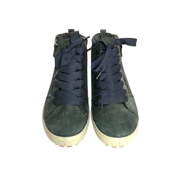 ECCO Gore-Tex Ankle Boots Gray Leather Mens Size 8/39 Winter Warm Shoes - Picture 2 of 11